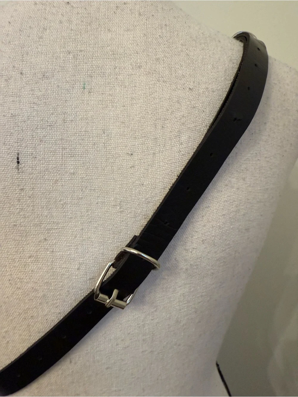 Y2K Black Faux Leather Chain Harness Belt Heart Charm Punk Goth Festival